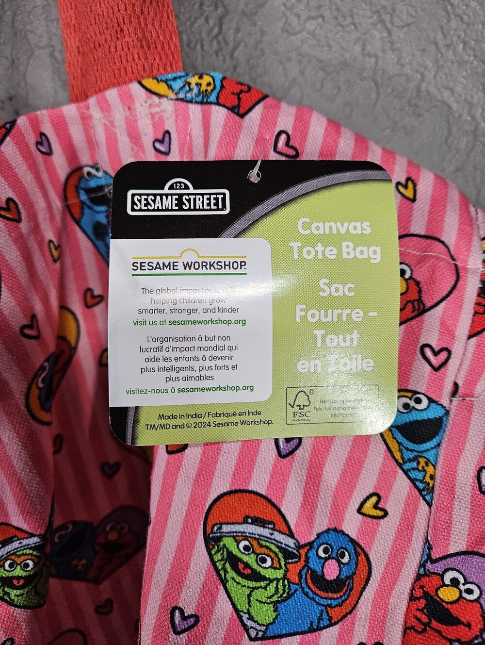 Sesame Street canvas tote bag - Picture 5 of 6